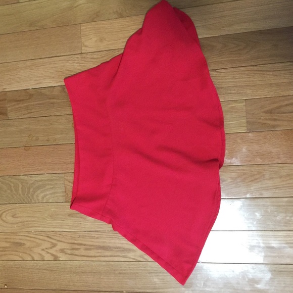 Fit and flare red skirt