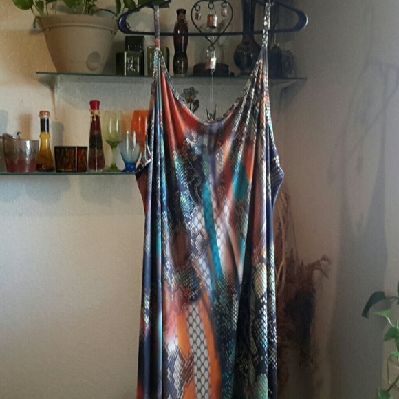 Pyramid Collection Beautiful Multi Dress Pls Sz 3X