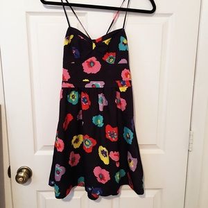 Navy Floral Mini Dress