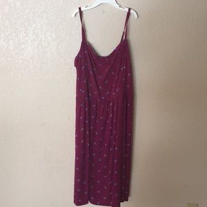 pinkish purple flowered sundress