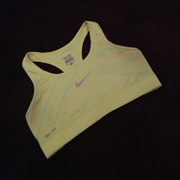Nike Pro Neon Yellow Sports Bra