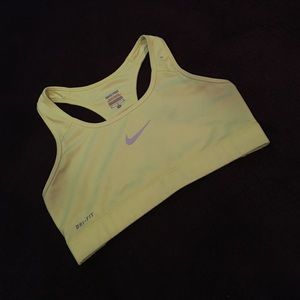 Nike Pro Neon Yellow Sports Bra