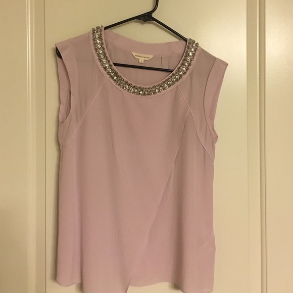 Rebecca Taylor Lavender Studded Blouse