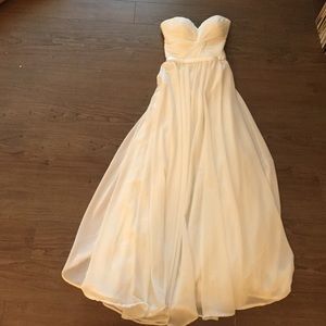 White wedding, prom dress, chiffon