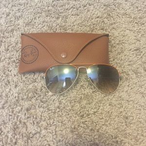 ORANGE AND CREAM RAY-BAN SUNGLASSES