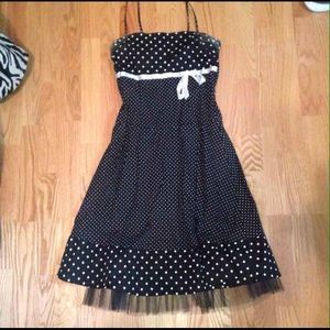 black and white dress