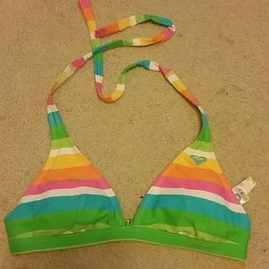 Roxy Rainbow Bikini Top Donating Today