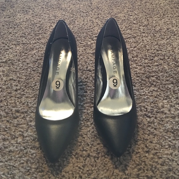 RAMPAGE black heels. Worn 1x