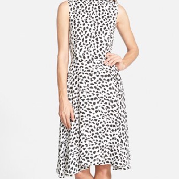 June & Hudson animal print midi dress NWT