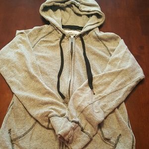 Heathered Gray Zip Up Hoodie