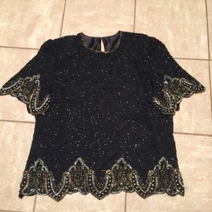black sequin blouse...