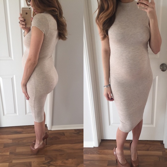 SOLD OUT • Oatmeal Marbled Midi Dress - Picture 2 of 4