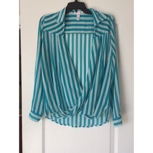 Blue striped dress shirt