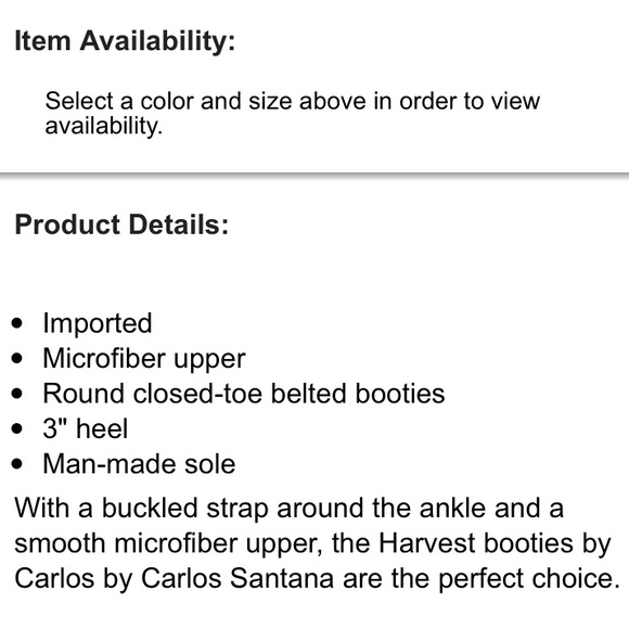 Carlos Santana Harvest Booties 6 - Picture 3 of 3