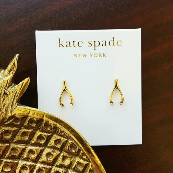 kate spade Jewelry - Kate Spade Dainty Sparklers Wishbone Studs