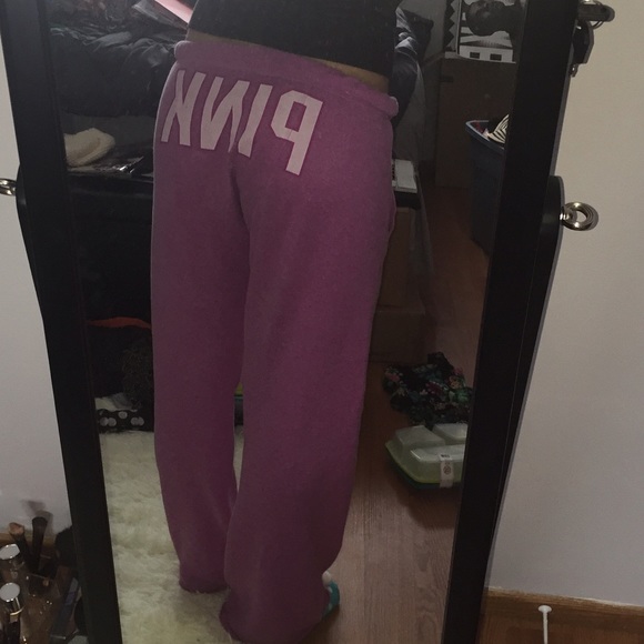VS PINK SWEATPANTS!!! Very pretty purplish pink XS