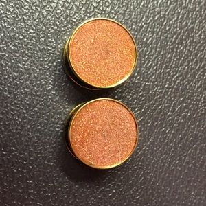 Gold with pink glitter gauges