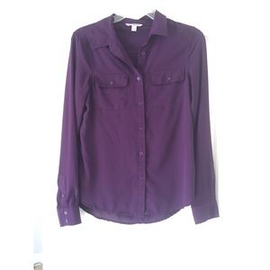 American Eagle purple button down