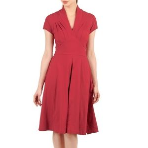 SOLD* eShakti Feminine Pleated Cotton Knit Dress