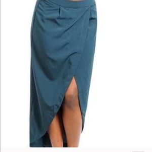 Wrap high low skirt