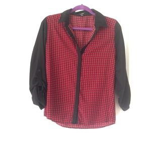 Retro design button down blouse