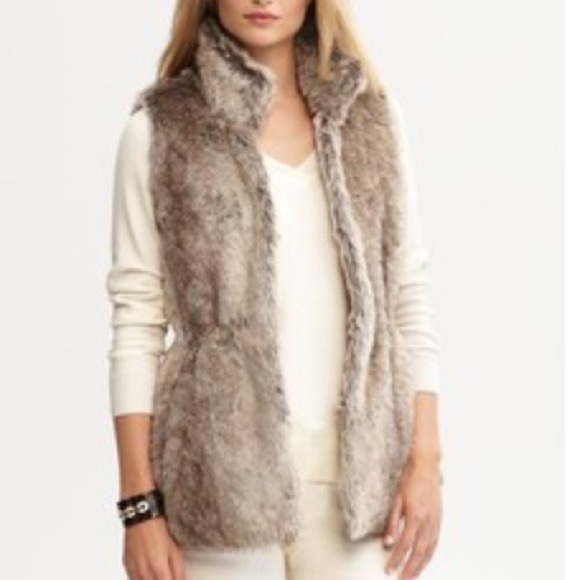 Banana Republic Faux Fur Vest