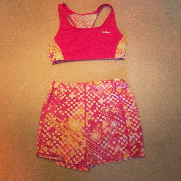 Sports bra and matching shorts