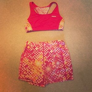 Sports bra and matching shorts
