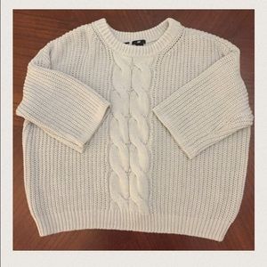 H&M sweater and JCrew checkered shirt