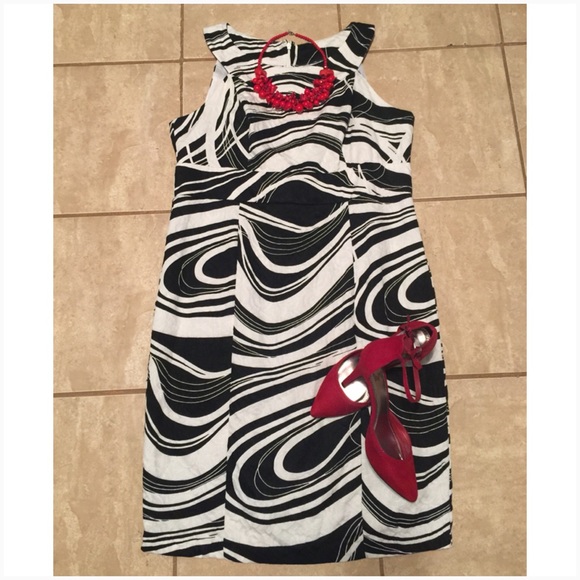 Black and white dress..