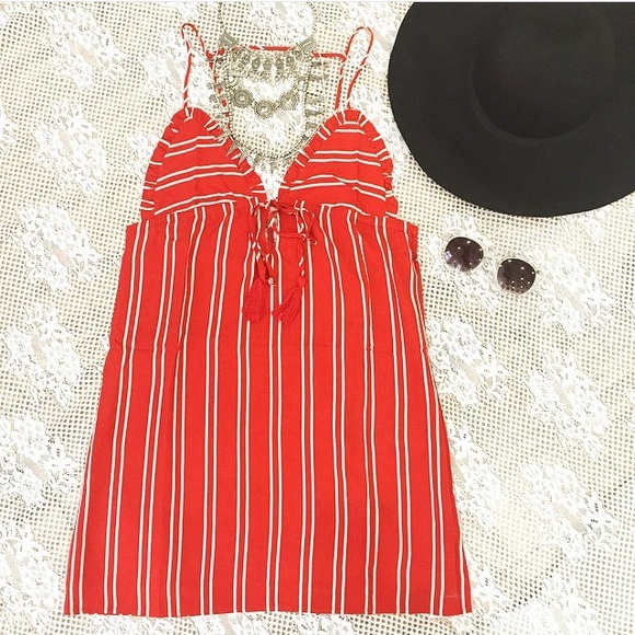 Dresses & Skirts - Red stripes Dress.