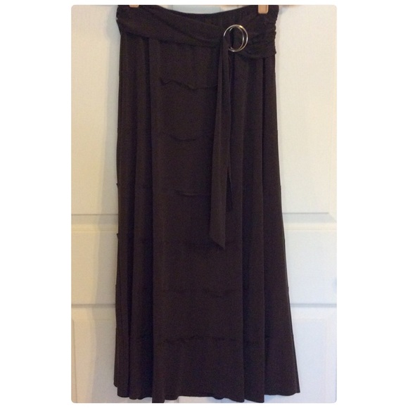 🌹Sale🌷 AB Studio Chocolate Brown Maxi Skirt