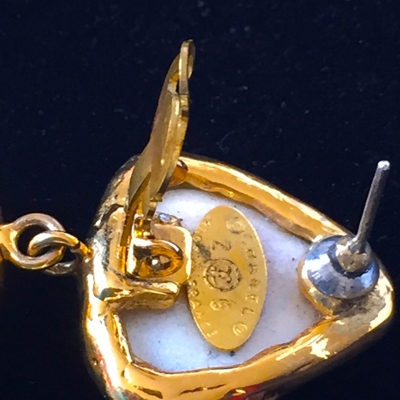 Chanel Maltese Pearl Cross Rhinestone Earrings - Picture 4 of 4