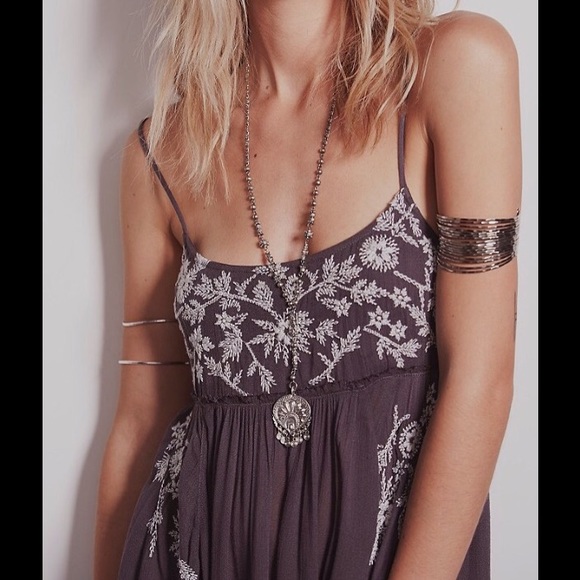 Free People Dresses & Skirts - Free People Embroidered Baby Doll Slip Dress NWTs