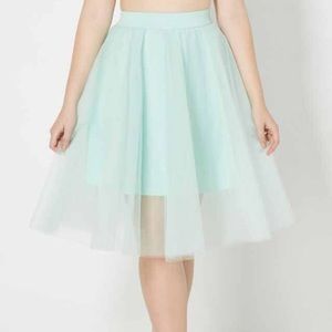 Mint green tulle ballerina skirt
