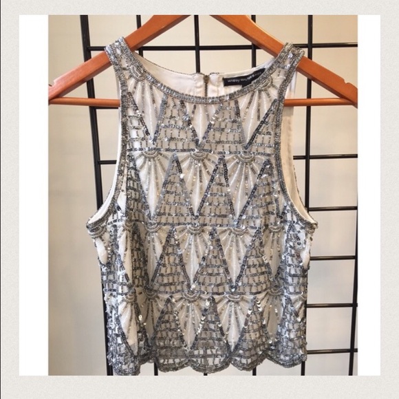 Glamorous top with hand-made beading - Picture 1 of 4