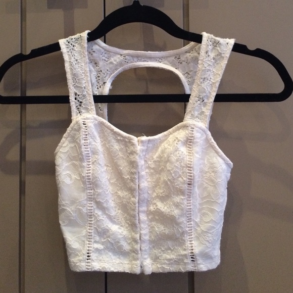 Floral lace bralette crop top