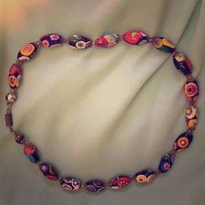 Multi-colored antique necklace