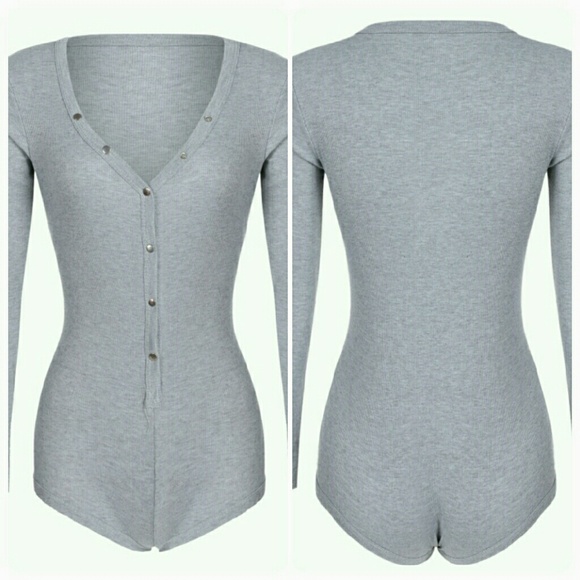 long sleeve one piece shorts