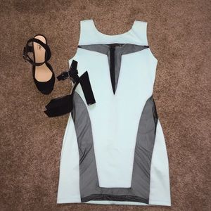 💥HOST PICK Mint/Black Mesh Inlay Party Dress💥