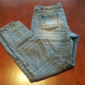 Aztec print Skinny Jeans