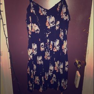 Black dress with skull print & corset detail