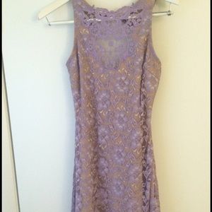 Purple and nude dress