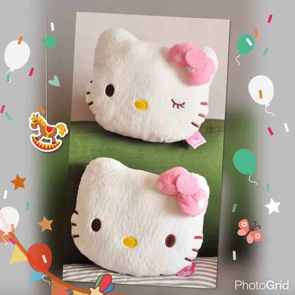 Hello Kitty Accessories - 🆕pair soft plush Hello Kitty car headrest pillows
