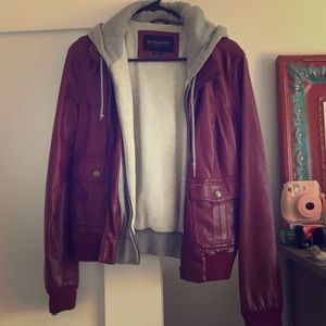 Obey faux leather jacket