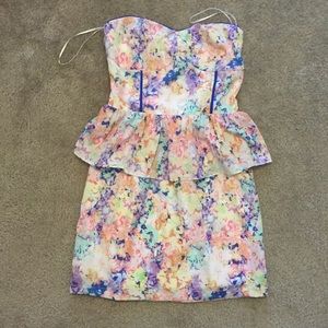Floral peplum dress