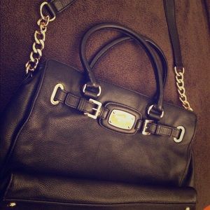 Michael Kors black leather bag
