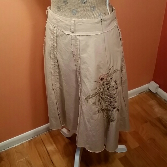 AdoRAbLe Asymmetrical Beaded Panel Skirt - Picture 4 of 4