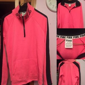 vs pink half zip