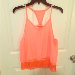Coral crop top